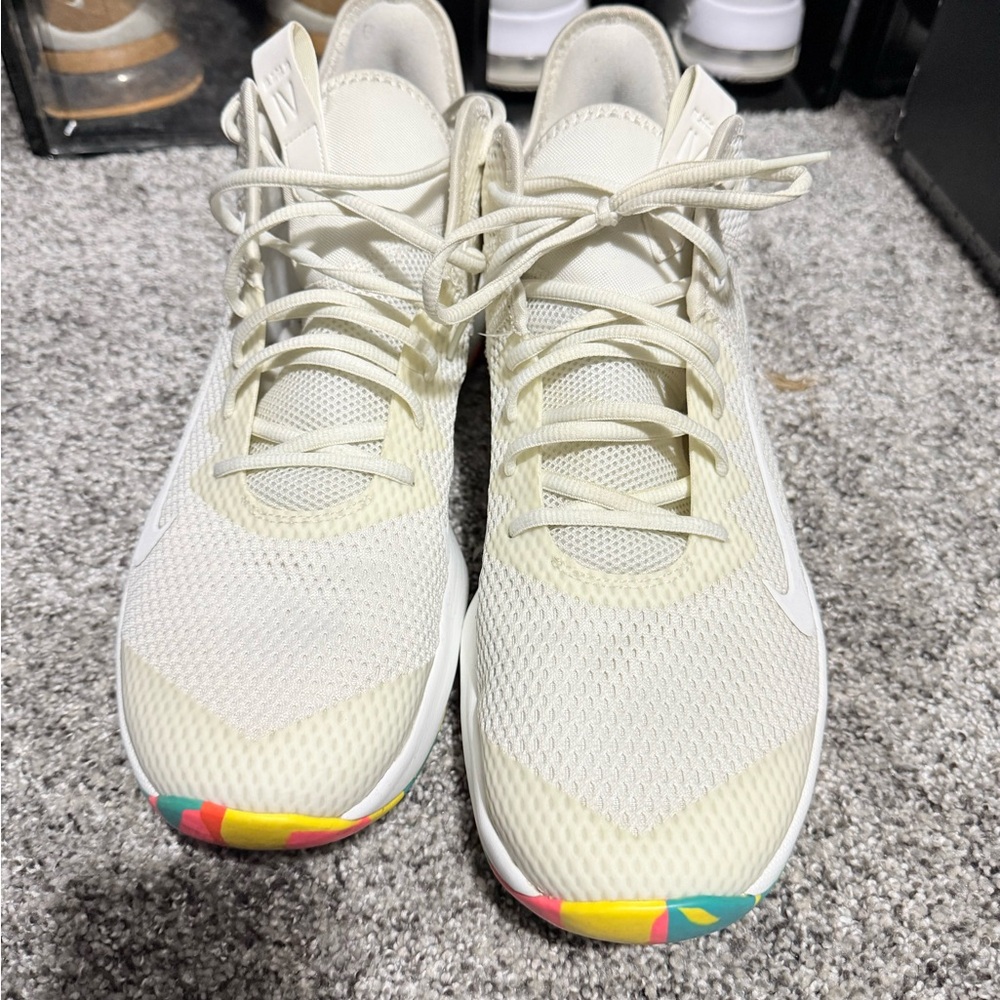 Nike Cream Athletic Shoes with Modern Design
